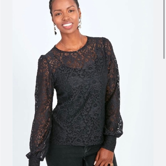 Stella & Dot Juliana Stretch Lace
Top Blouse Black S NWOT - Picture 4 of 4